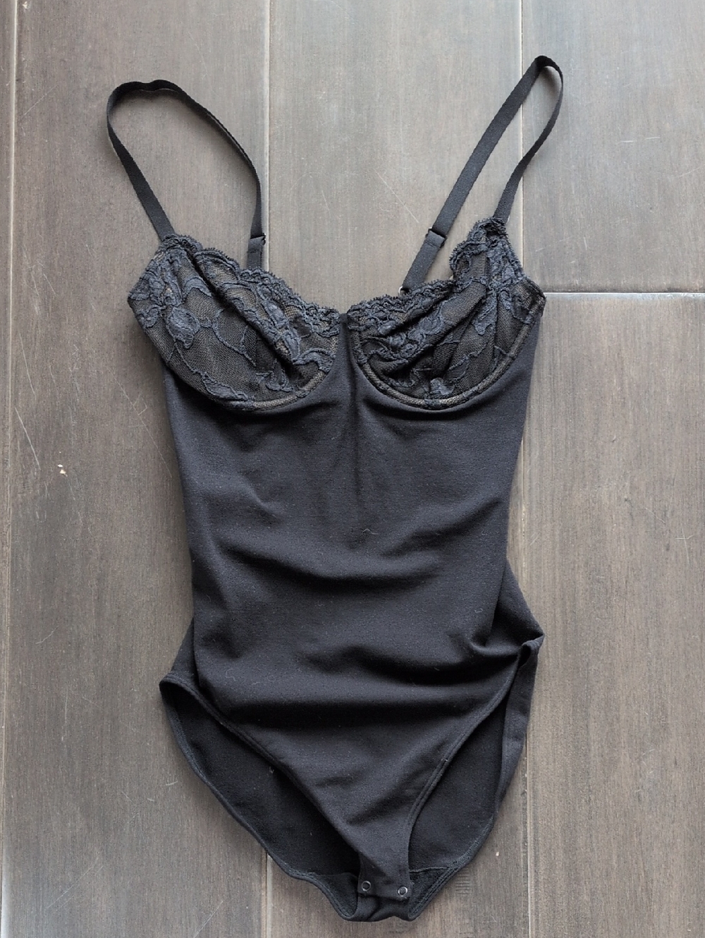 Wolford Black Lace Cup Bodysuit